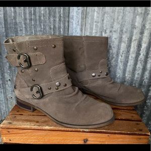 Taupe Suede Ankle Boots